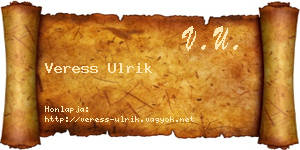 Veress Ulrik névjegykártya